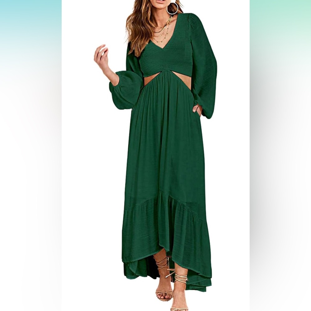 Beautiful green cut out dress